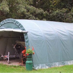 Rhino Shelter | 12’W x 16’L x 8’H Instant Garage (Round Style) | GA121608RGY / GA121608RGN