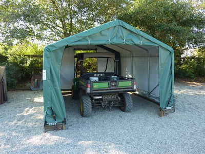 Rhino Shelter | 10'W x 15'L x 8'H Storage Shed (House) | SH101508HGY / SH101508HGN
