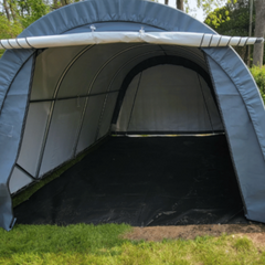 Rhino Shelter | 12’W x 16’L x 8’H Instant Garage (Round Style) | GA121608RGY / GA121608RGN