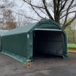 Rhino Shelter | 12’W x 24’L x 10’H Instant Garage (Barn Style) | PB122410BGN, PB122410BGY