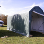 Rhino Shelter | 12’W x 24’L x 10’H Instant Garage (Barn Style) | PB122410BGN, PB122410BGY