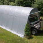 Rhino Shelter | 14’W x 24’L x 10’H Instant Garage – (Round Style) | GA142410RGN, GA142410RGY,  GA142410RTN