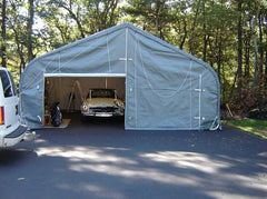 Rhino Shelter | 22'Wx24'Lx12'H Instant 2-Car Garage (Peak Style) | GA222412HGN, GA222412HGY, GA222412HTN