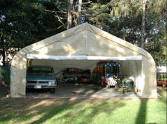 Rhino Shelter | 22'Wx24'Lx12'H Instant 2-Car Garage (Peak Style) | GA222412HGN, GA222412HGY, GA222412HTN