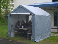 Rhino Shelter | 8'W x 8'L x 8'H Storage Shed (House) | SH080808HGY / SH080808HGN
