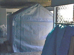Rhino Shelter | 8'W x 8'L x 8'H Storage Shed (House) | SH080808HGY / SH080808HGN