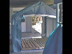 Rhino Shelter | 8'W x 8'L x 8'H Storage Shed (House) | SH080808HGY / SH080808HGN