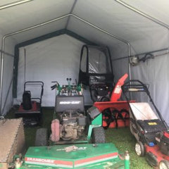 Rhino Shelter | 10'W x 15'L x 8'H Storage Shed (House) | SH101508HGY / SH101508HGN