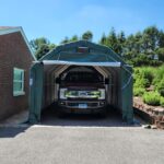 Rhino Shelter | 12’W x 24’L x 10’H Instant Garage (Barn Style) | PB122410BGN, PB122410BGY