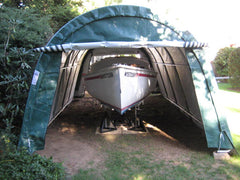Rhino Shelter | 12’W x 20’L x 8’H Instant Garage (Round) | GA122008RGY / GA122008RGN / GA122008RTN