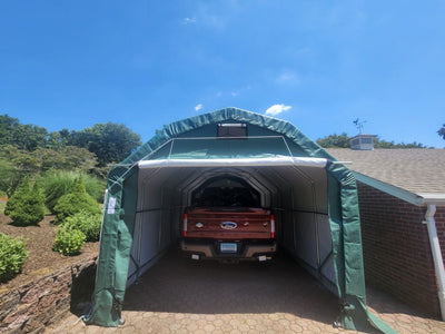 Rhino Shelter | 12’W x 20’L x 10’H Instant Garage (Barn Style) | PB122010BGN, PB122010BGY