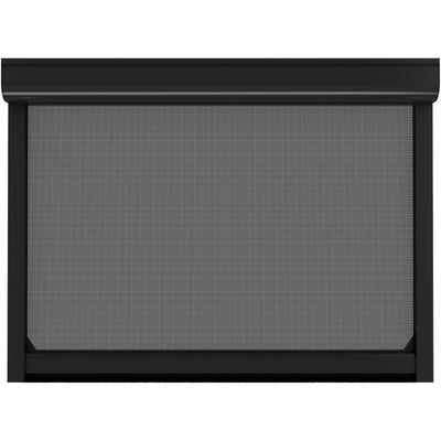 LARSON 9.42-ft x 8-ft Obsidian Motorized Single Garage Door Screen | Black | LM6059