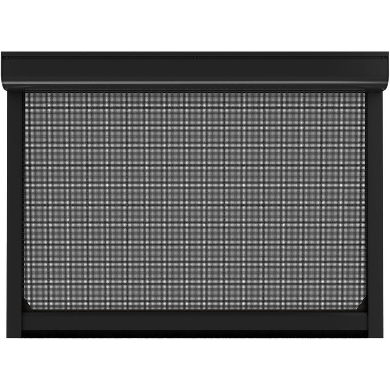 LARSON 9.42-ft x 8-ft Obsidian Motorized Single Garage Door Screen | Black | LM6059